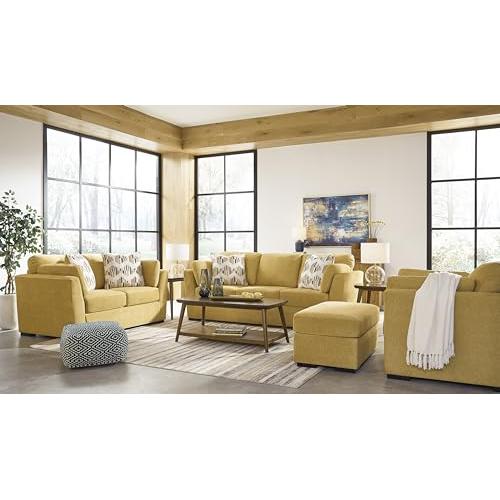 Signature Design By Ashley Sofa Bold Yellow For Living Rooms