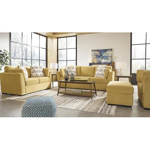 Signature Design By Ashley Sofa Bold Yellow For Living Rooms