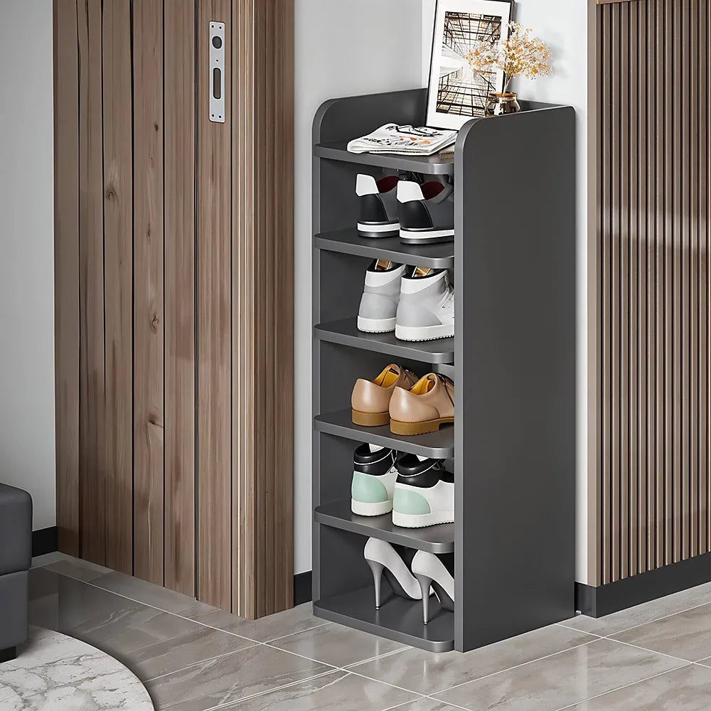 6-layer Simple Narrow and Tall Household Shoe Rack 26cm W x 26cm D x 88cm H-Furniture Kingdom