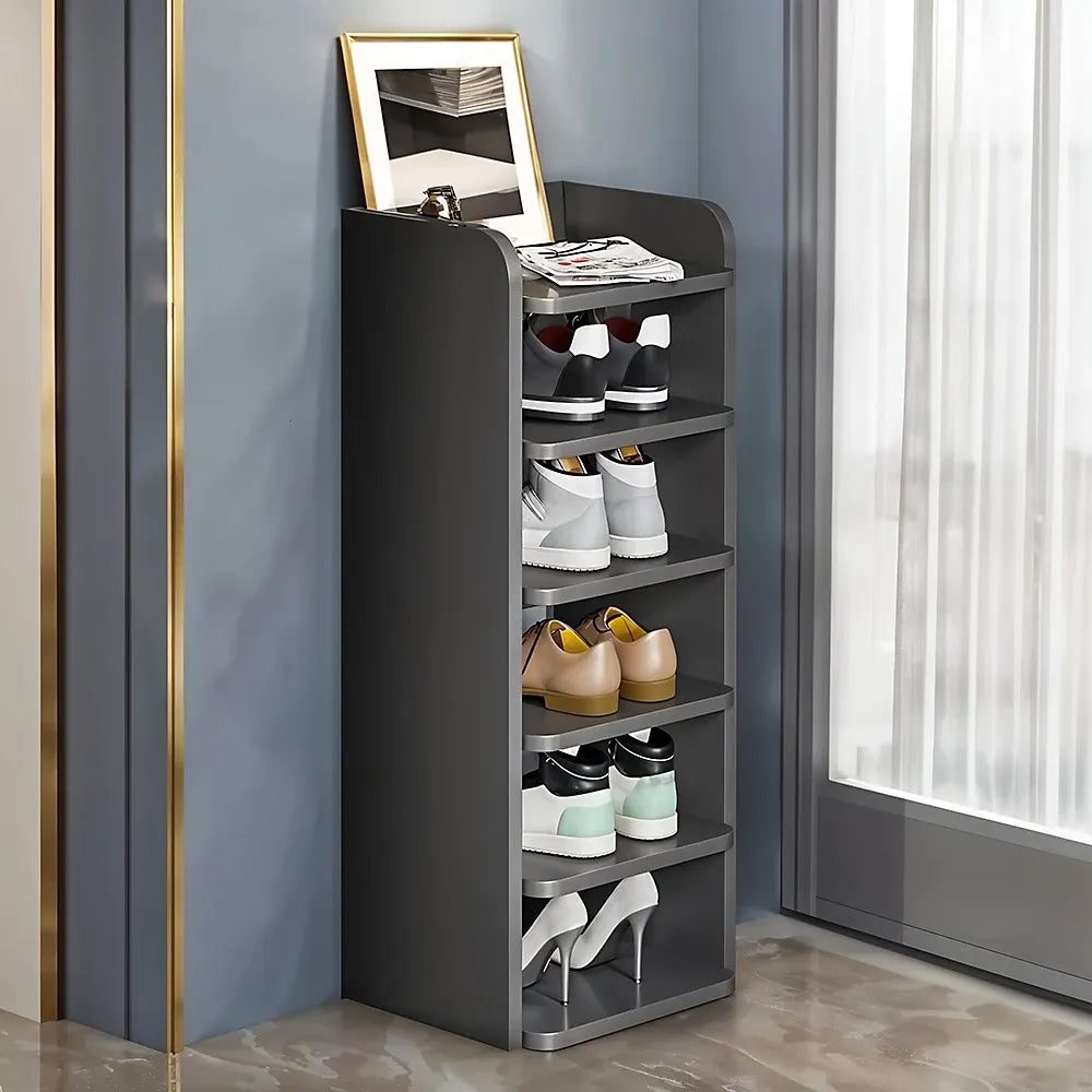 6-layer Simple Narrow and Tall Household Shoe Rack 26cm W x 26cm D x 88cm H-Furniture Kingdom