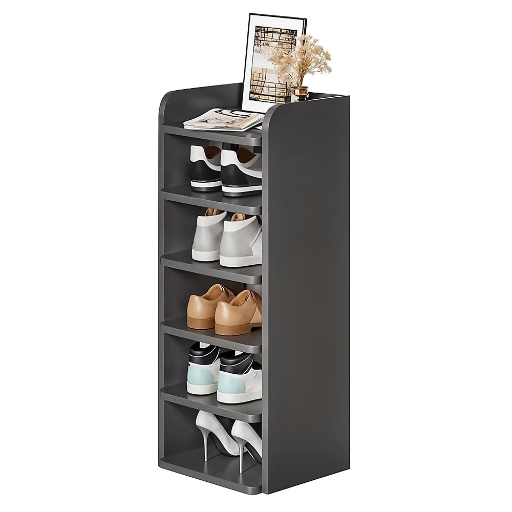 6-layer Simple Narrow and Tall Household Shoe Rack 26cm W x 26cm D x 88cm H-Furniture Kingdom