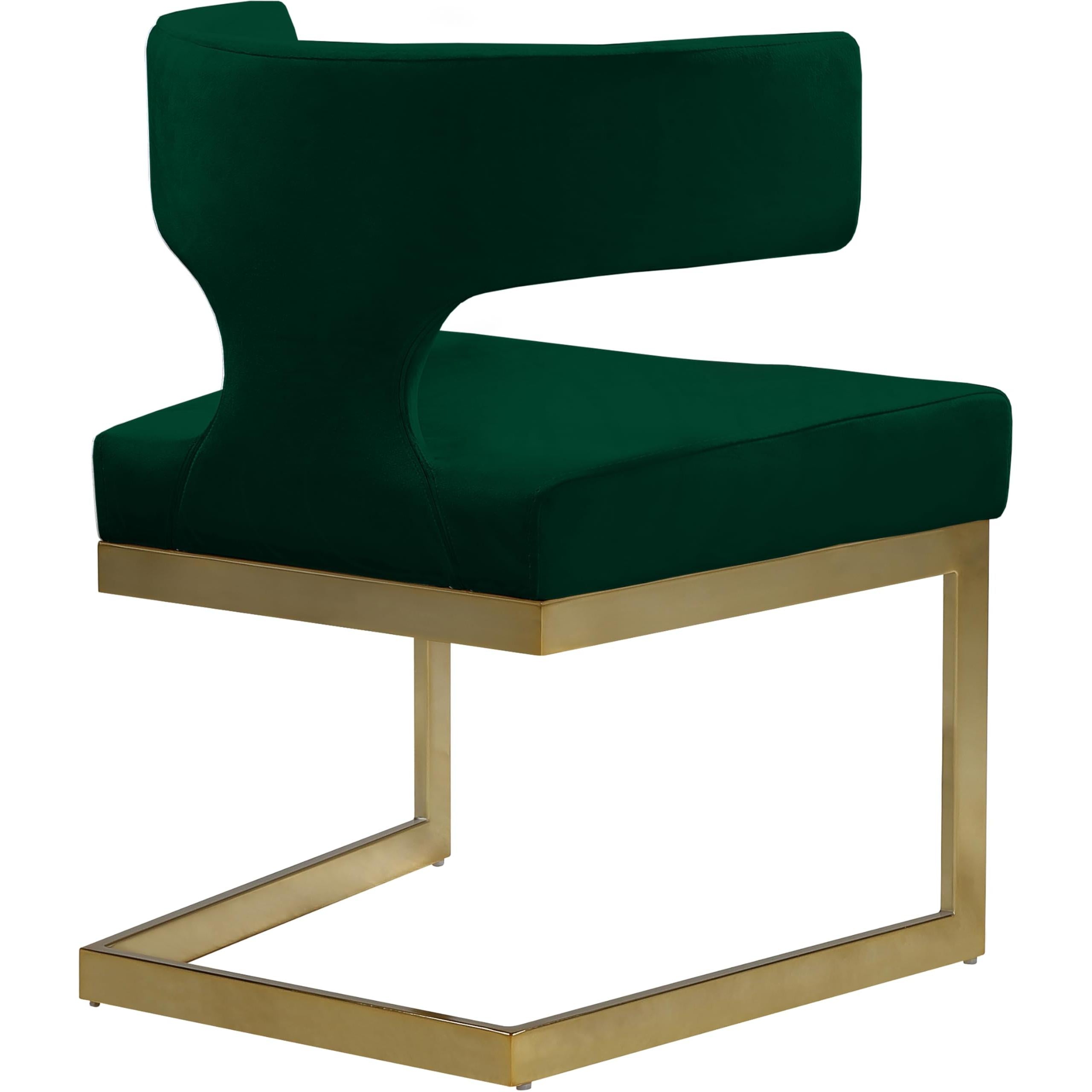 Meridian Furniture Alexandra Velvet Dining Chair Gold Base