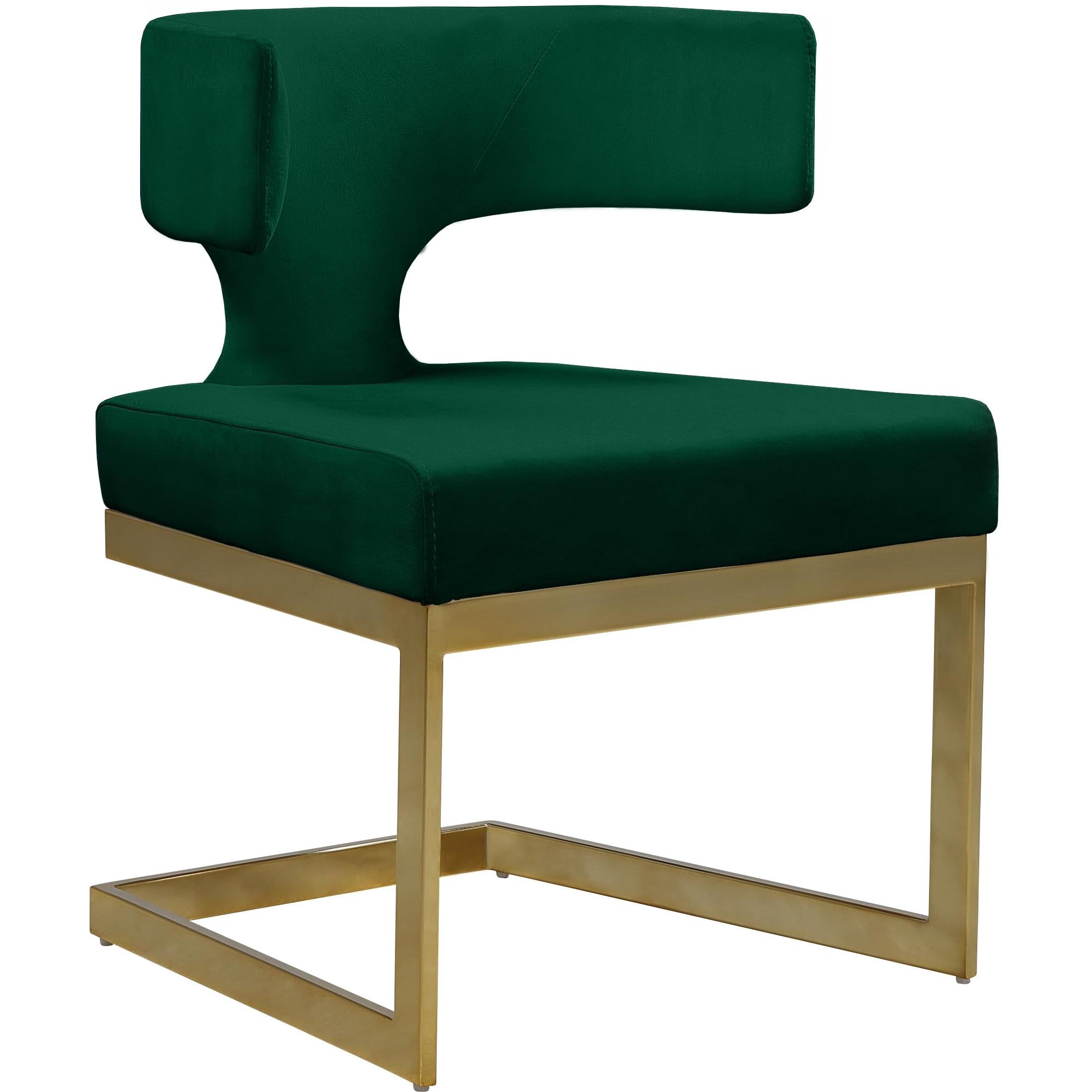 Meridian Furniture Alexandra Velvet Dining Chair Gold Base