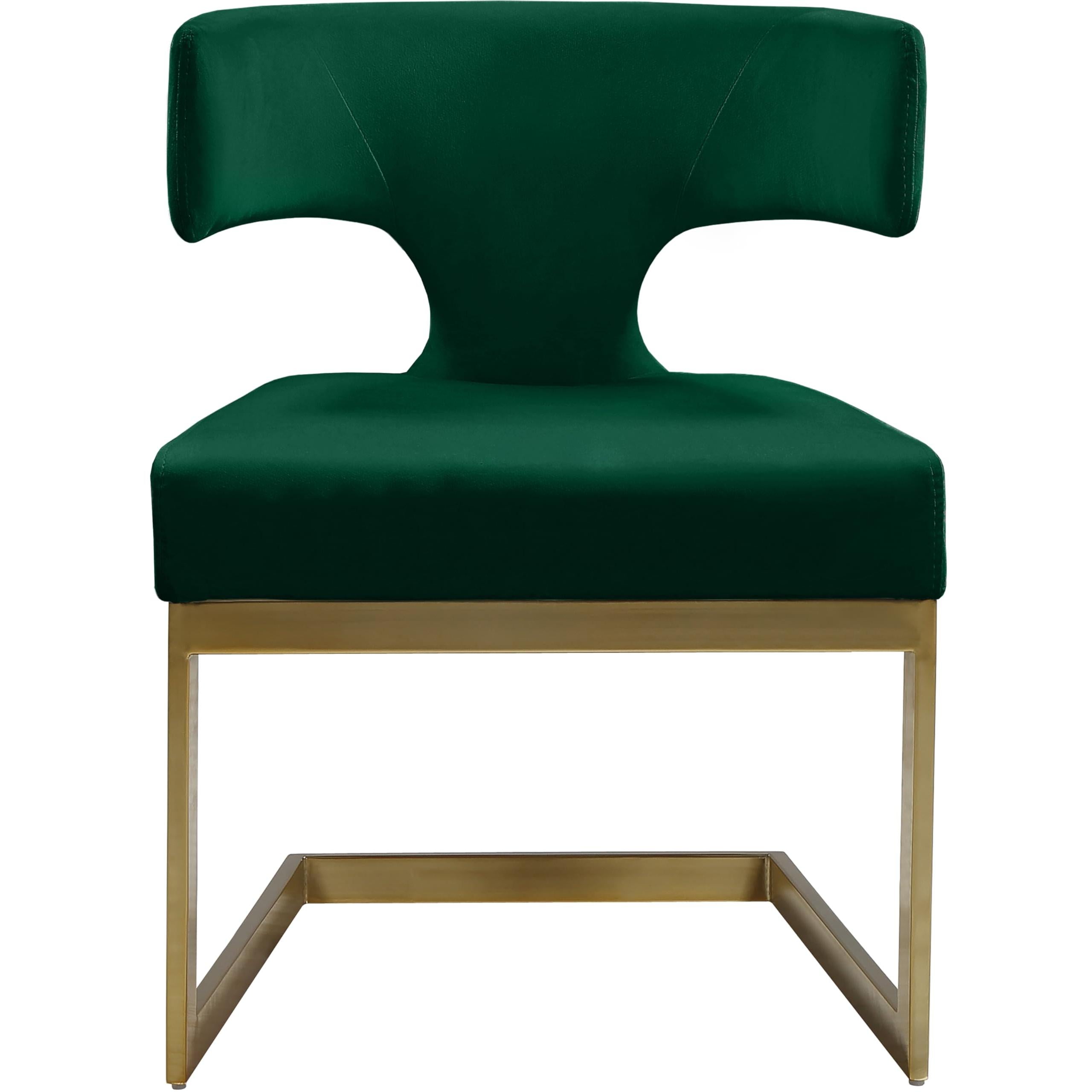Meridian Furniture Alexandra Velvet Dining Chair Gold Base