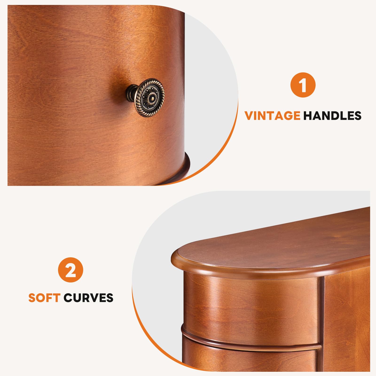 Sweetcrispy End Table With 2 Drawers Slim For Small Rooms