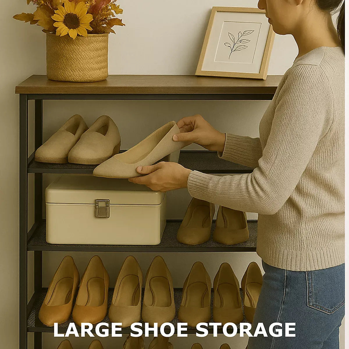 8-Tier Shoe Rack With Detachable Mesh-Furniture Kingdom