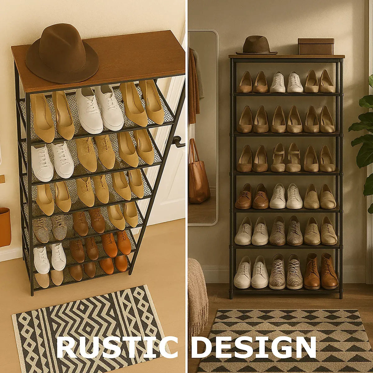 8-Tier Shoe Rack With Detachable Mesh-Furniture Kingdom