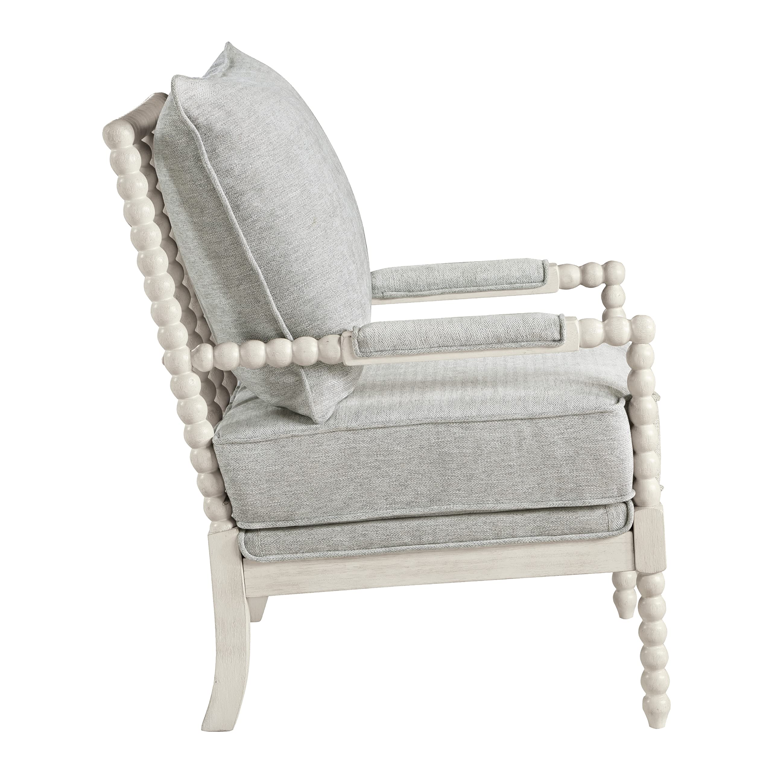 Osp Kaylee Spindle Chair Antique White Frame Living Room