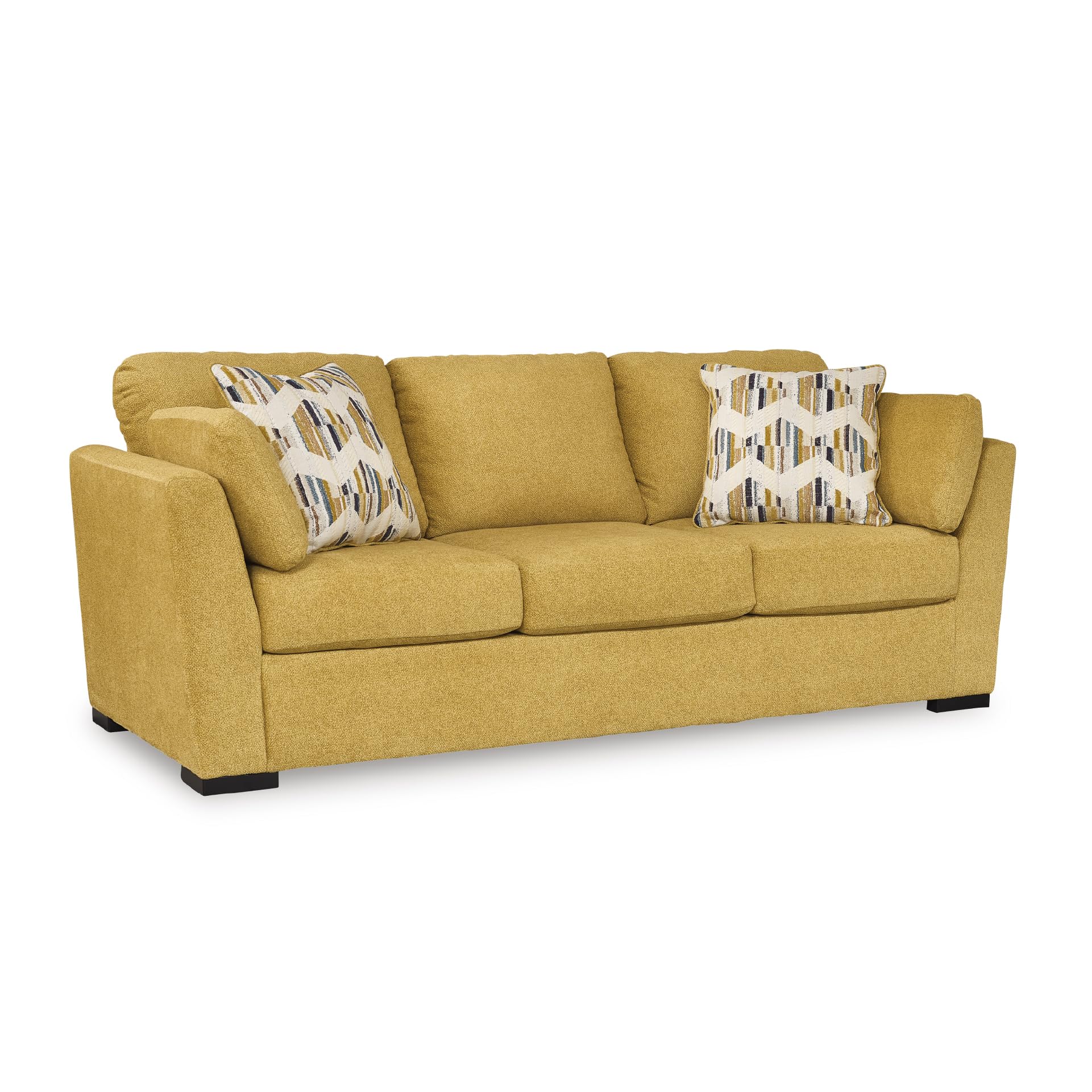 Signature Design By Ashley Sofa Bold Yellow For Living Rooms