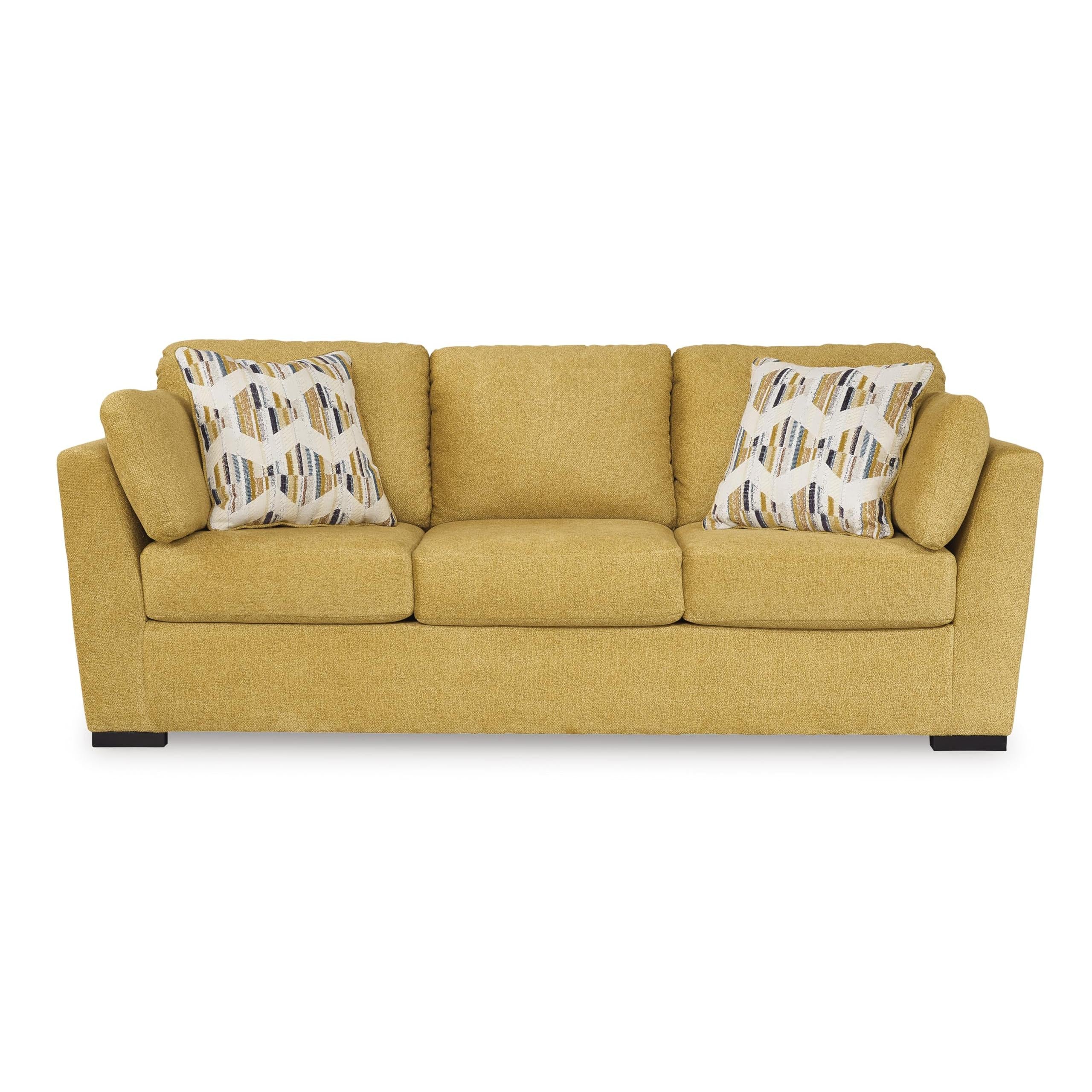 Signature Design By Ashley Sofa Bold Yellow For Living Rooms