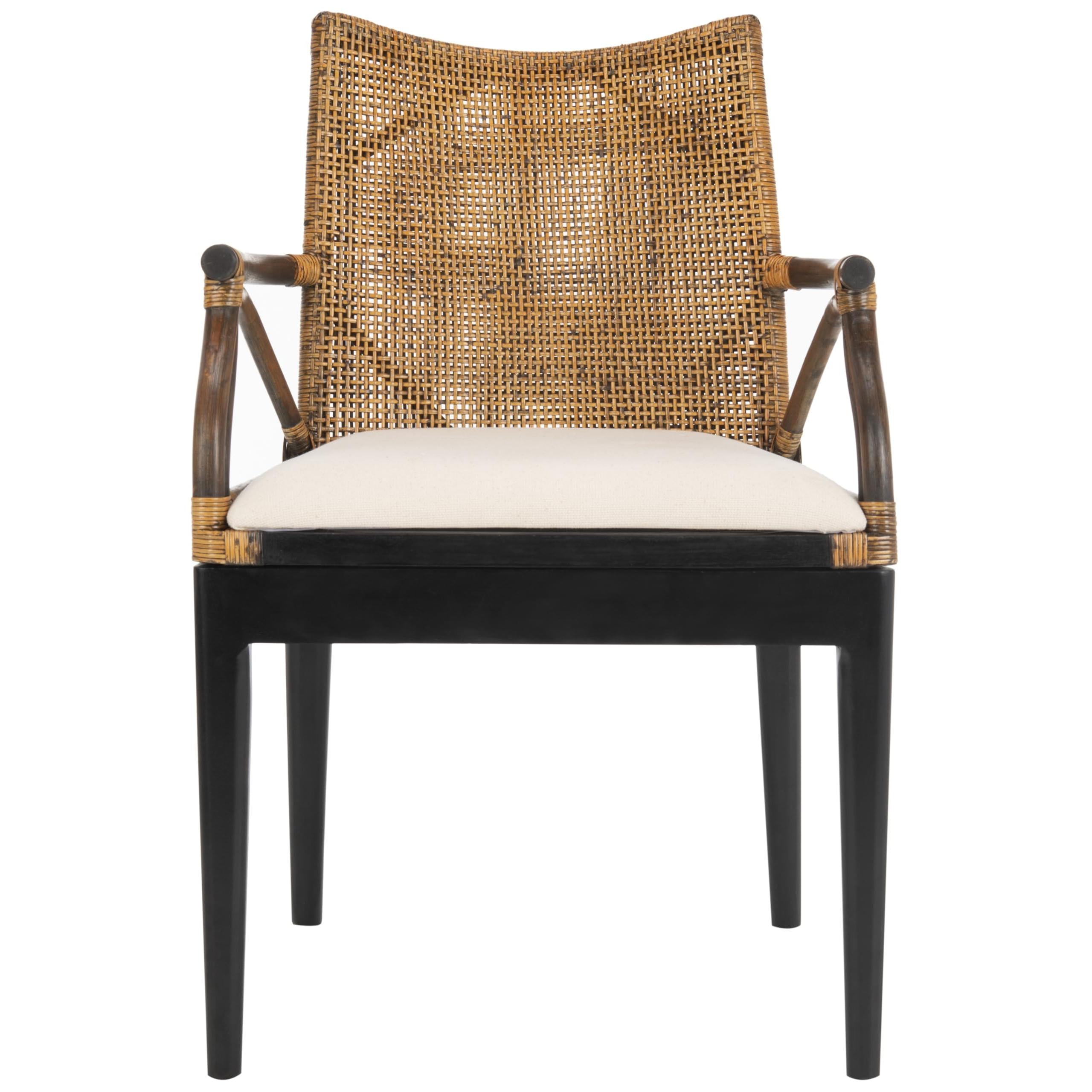 Safavieh Rattan Arm Chair Gianni Coastal Style Durable