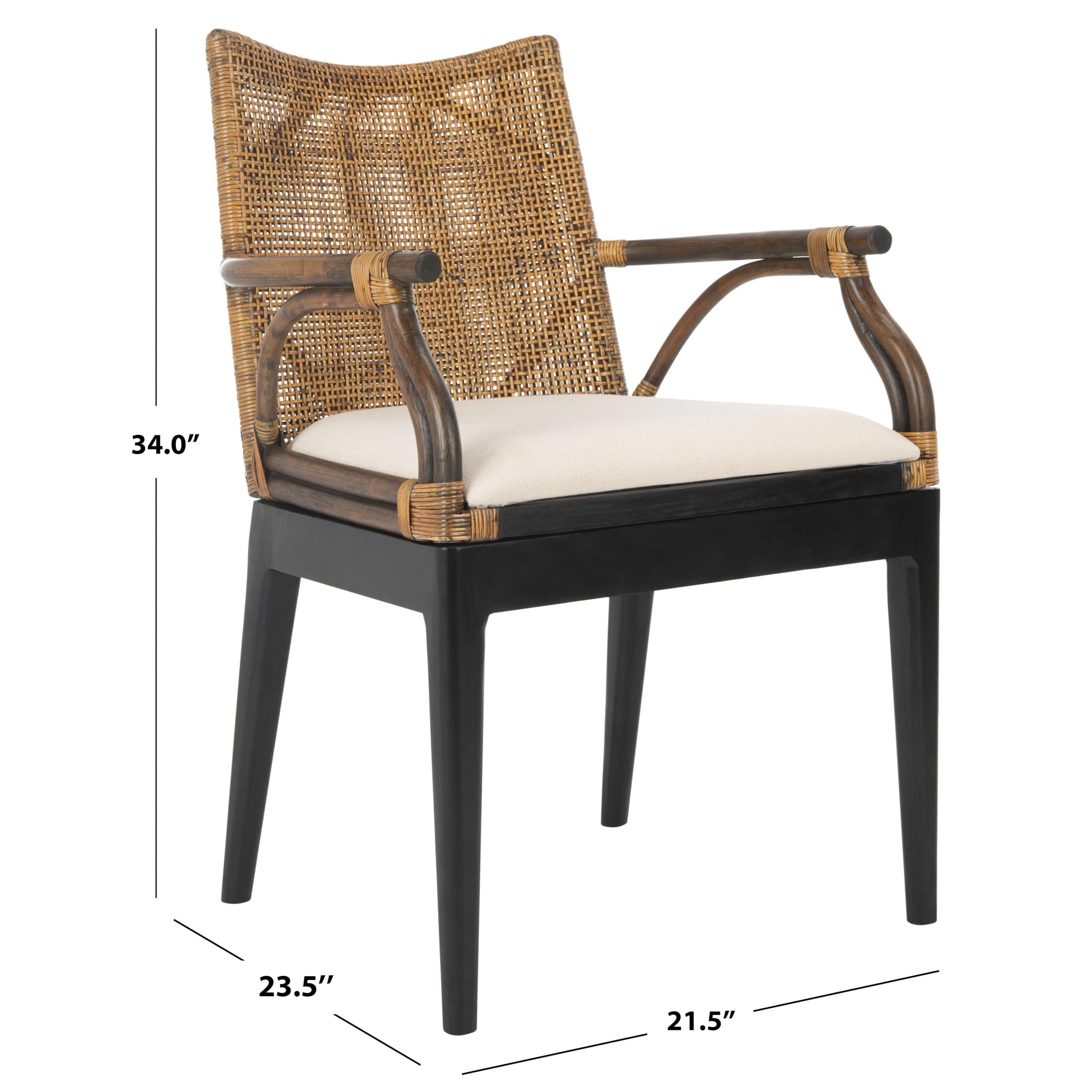 Safavieh Rattan Arm Chair Gianni Coastal Style Durable