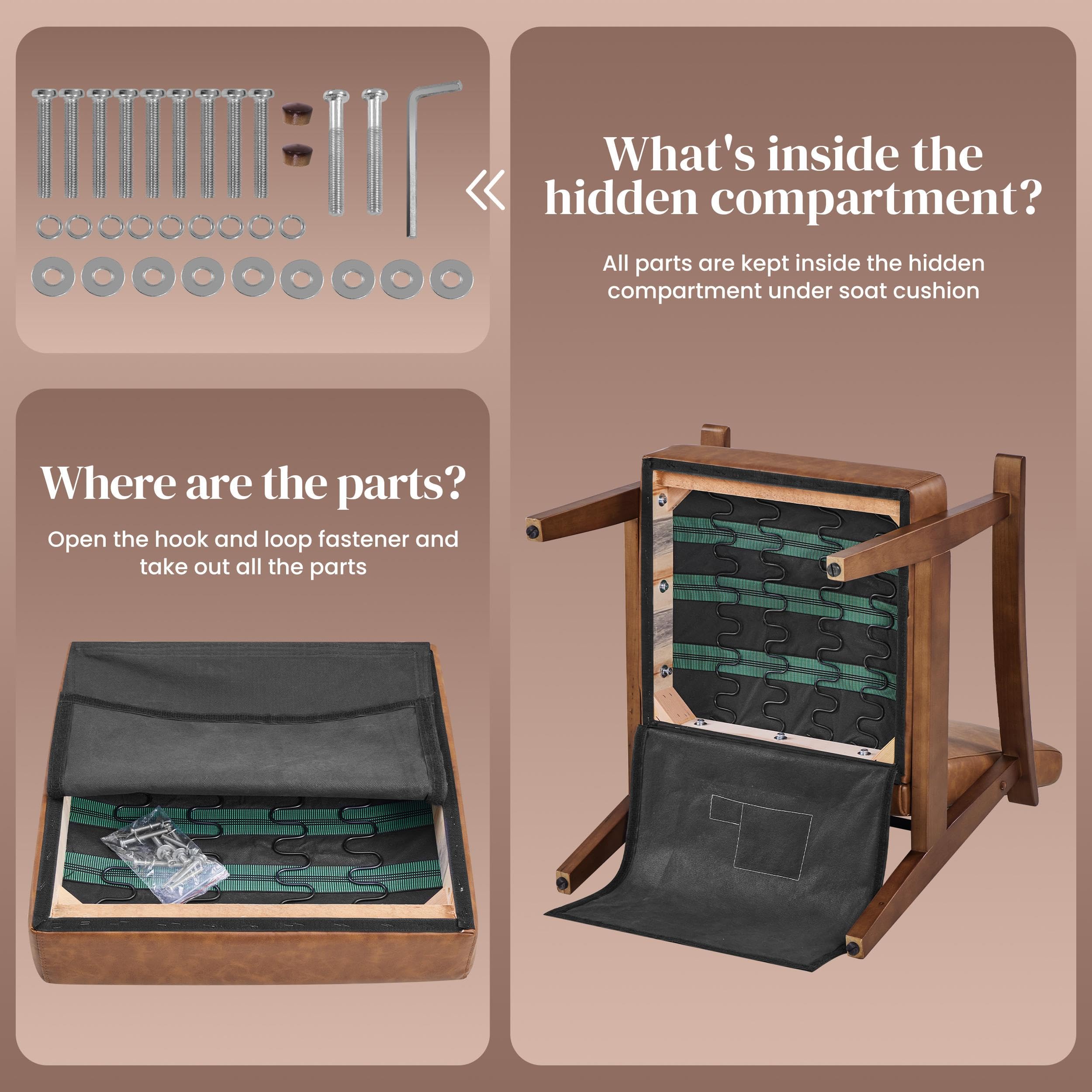 Yaheetech Pu Leather Accent Chair Solid Wood Living Room