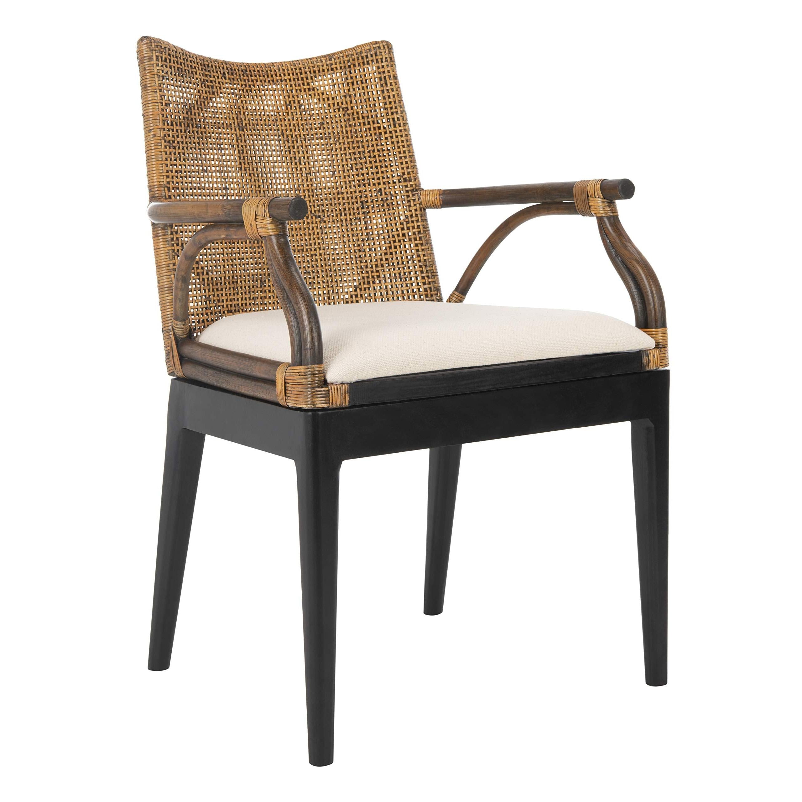 Safavieh Rattan Arm Chair Gianni Coastal Style Durable