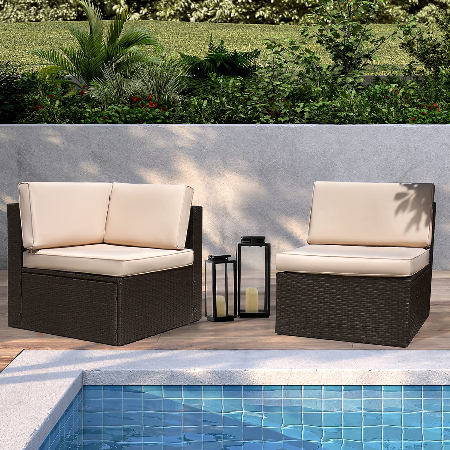 Devoko All Weather Patio Sofa Set For Backyard Comfort