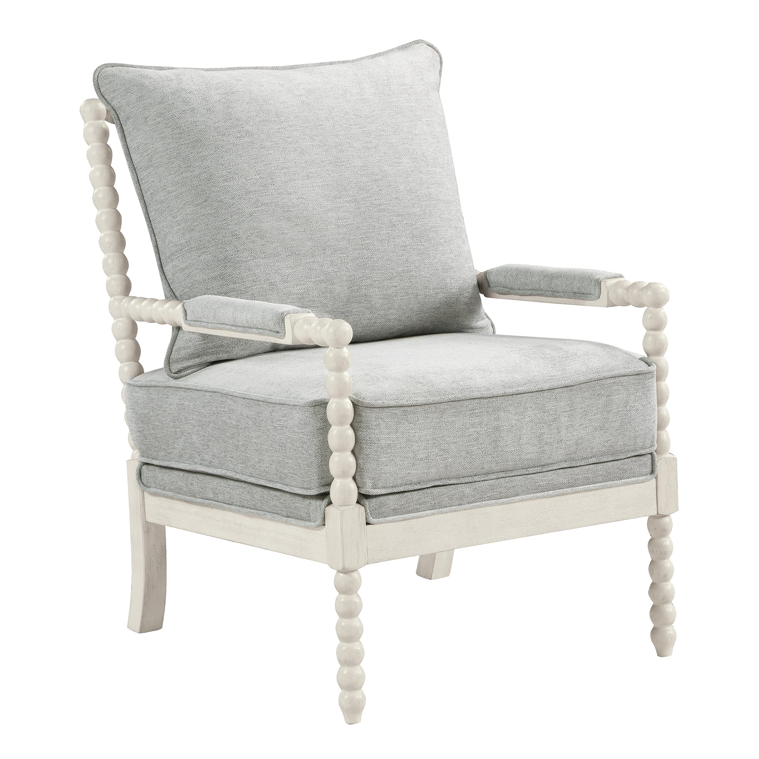 Osp Kaylee Spindle Chair Antique White Frame Living Room
