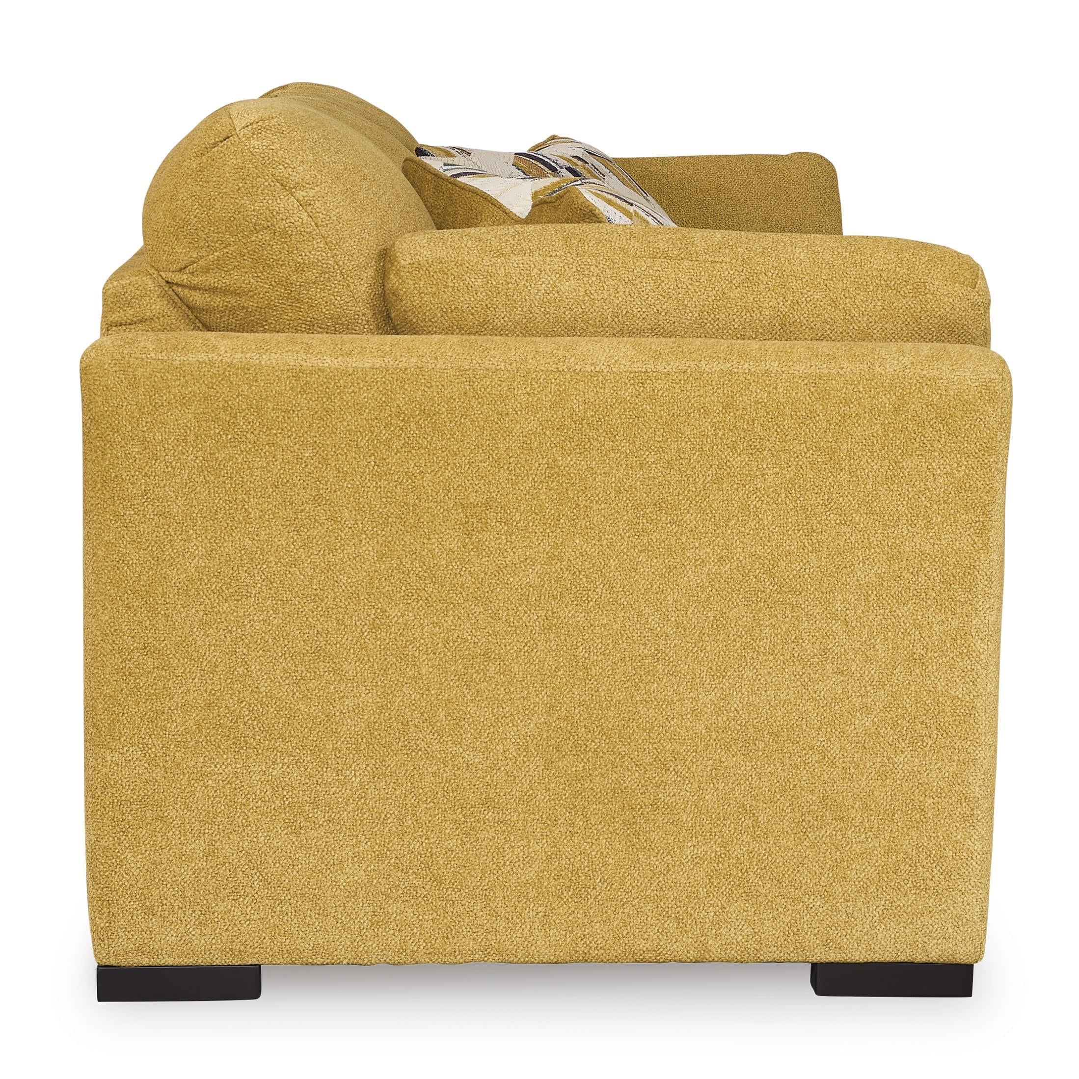 Signature Design By Ashley Sofa Bold Yellow For Living Rooms