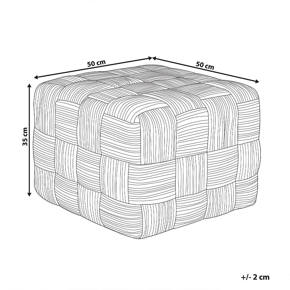 Beliani Boho Pouffe HOSRI Jute Beige-Furniture Kingdom