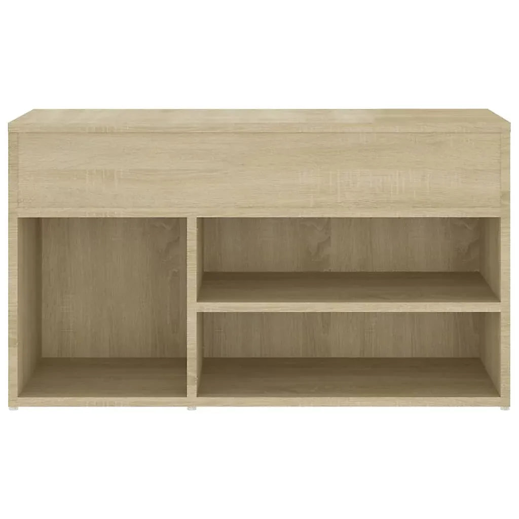 Berkfield Shoe Bench Sonoma Oak 80x30x45 cm Engineered Wood-Furniture Kingdom