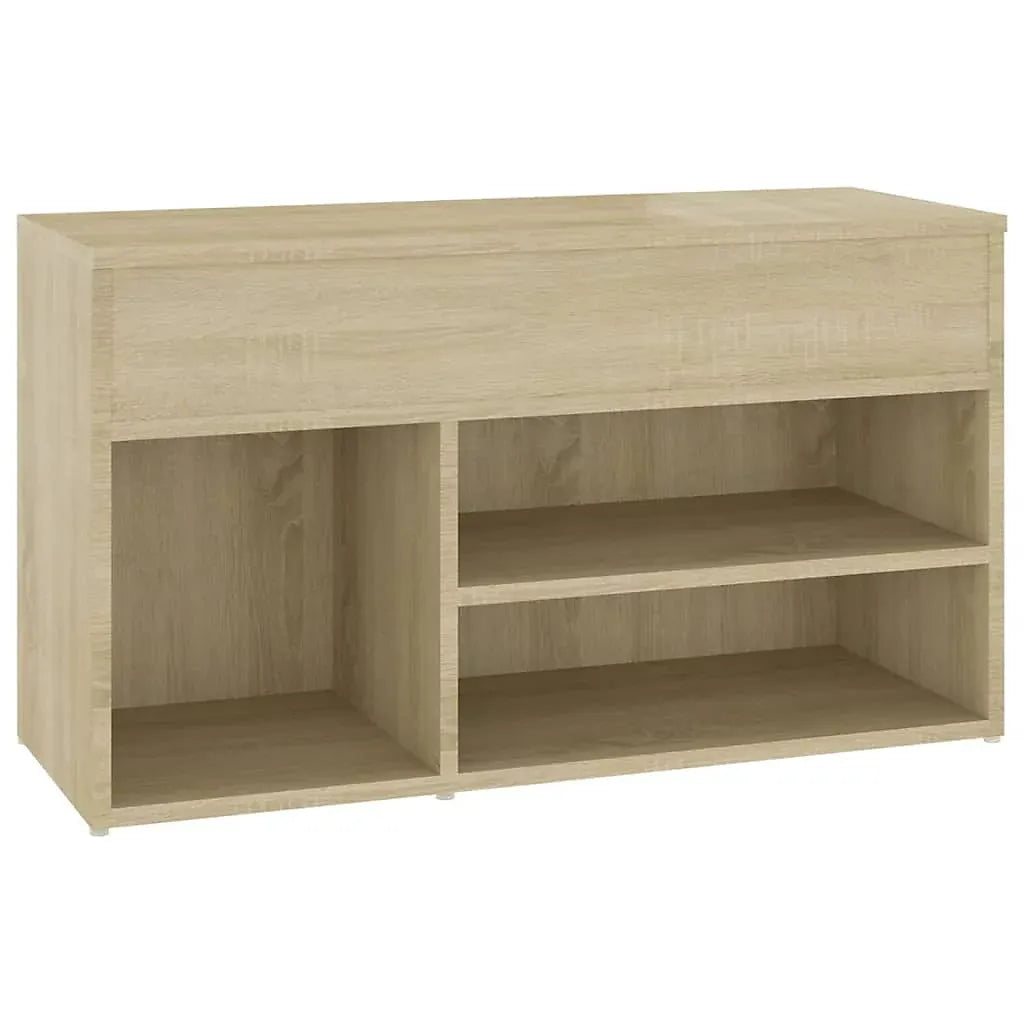 Berkfield Shoe Bench Sonoma Oak 80x30x45 cm Engineered Wood-Furniture Kingdom