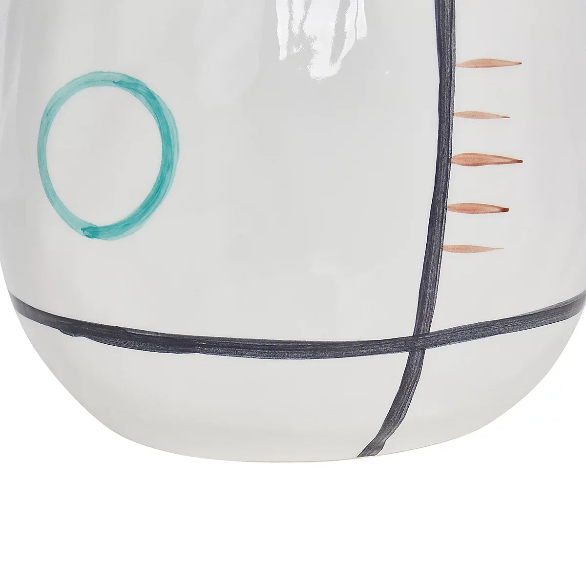 Flower Vase DORY Stoneware 28 cm White-Furniture Kingdom