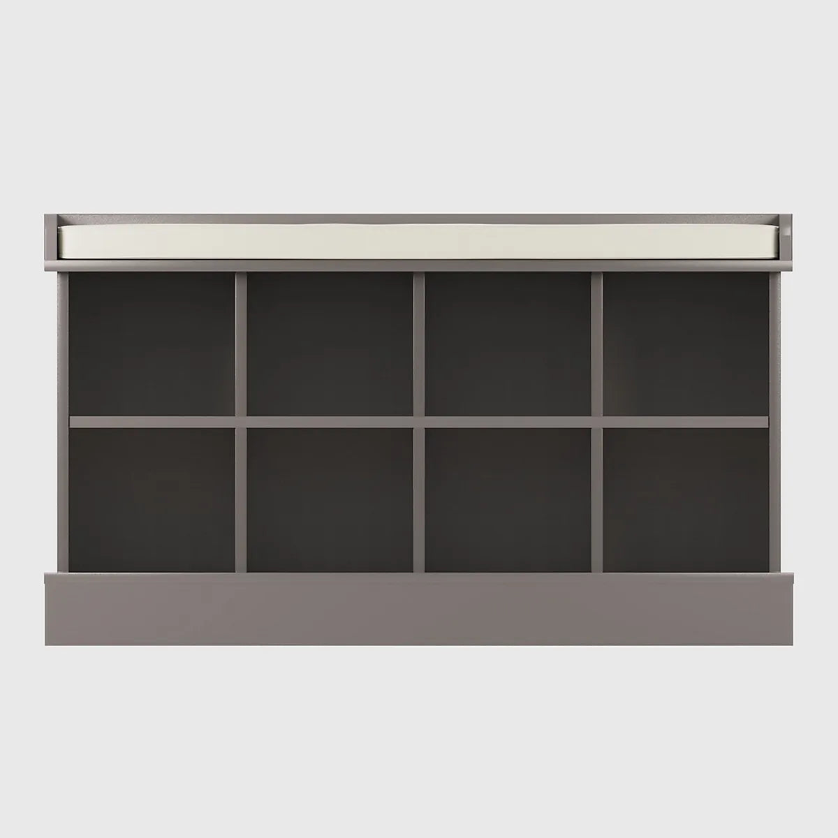 GFW Kempton Open Shoe Bench Grey-Furniture Kingdom