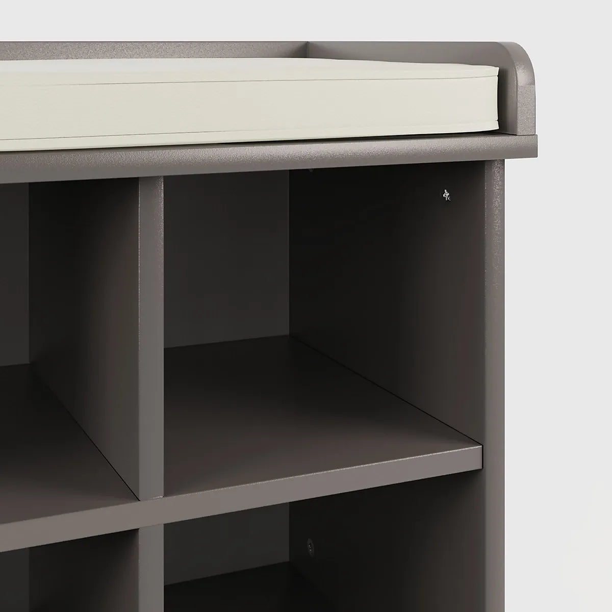 GFW Kempton Open Shoe Bench Grey-Furniture Kingdom