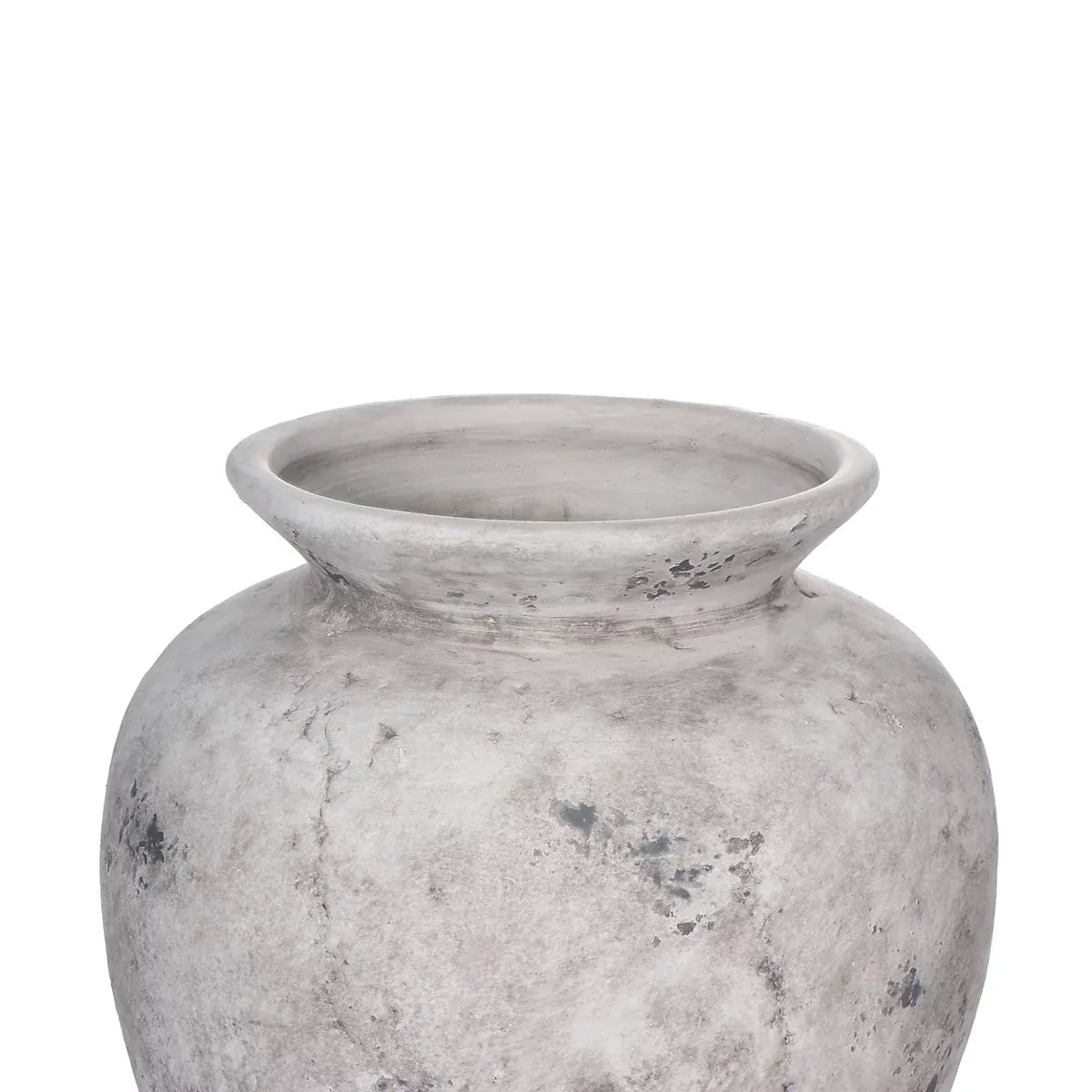 Grey Ceramic Vase, (H)27cm (D)26cm-Furniture Kingdom