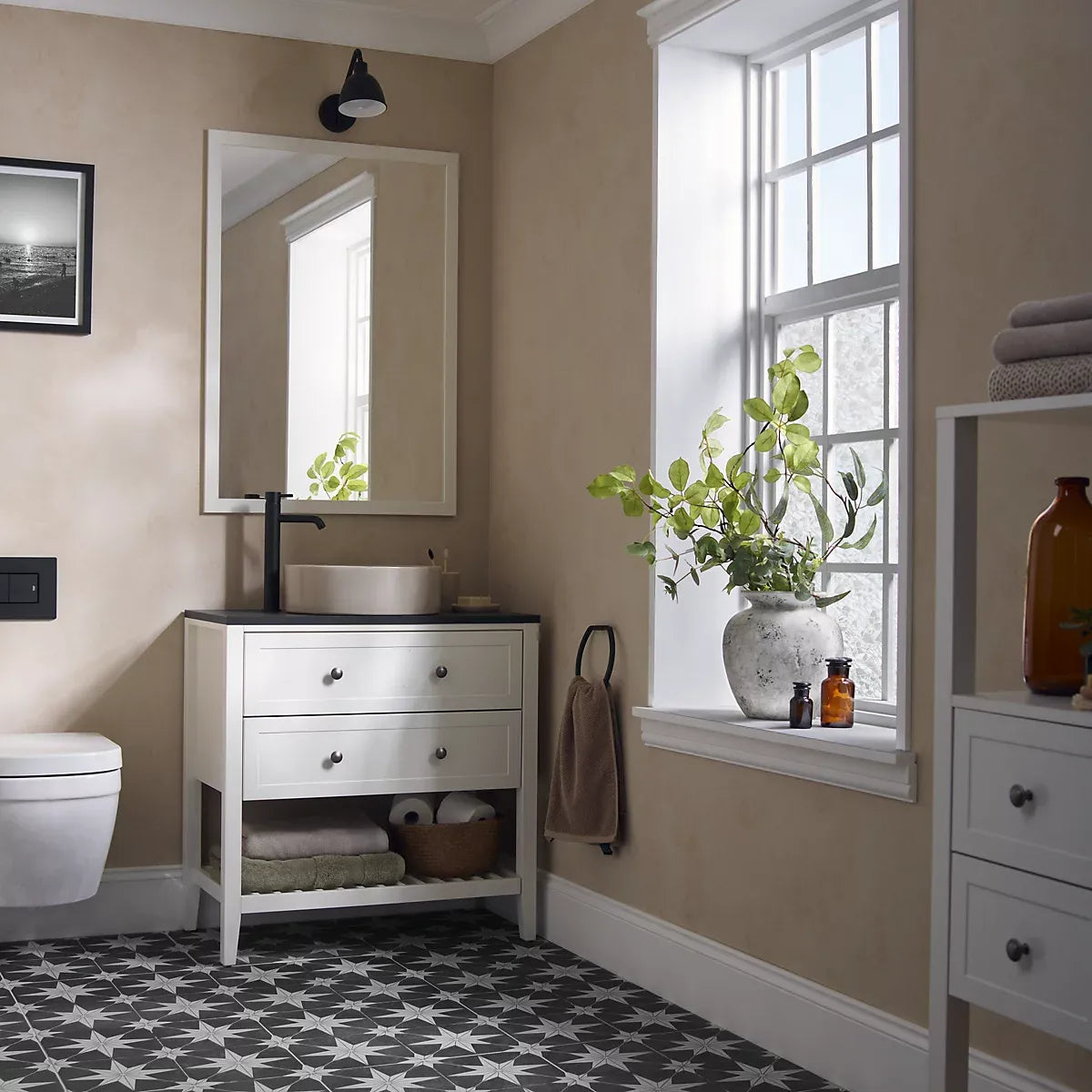 Grey Ceramic Vase, (H)27cm (D)26cm-Furniture Kingdom