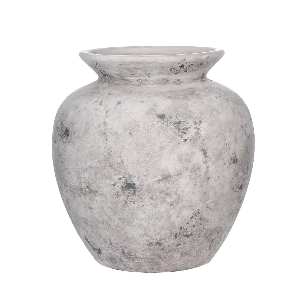 Grey Ceramic Vase, (H)27cm (D)26cm-Furniture Kingdom