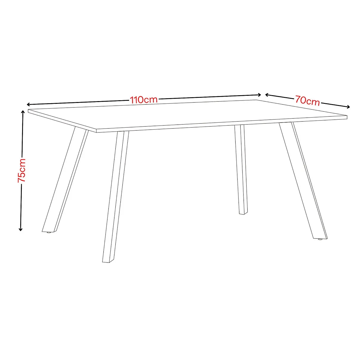 URBNLIVING 75cm Height 4-6 Person Large White Marble Dining Table w/ Metal Legs Kitchen Breakfast Dinner-Furniture Kingdom
