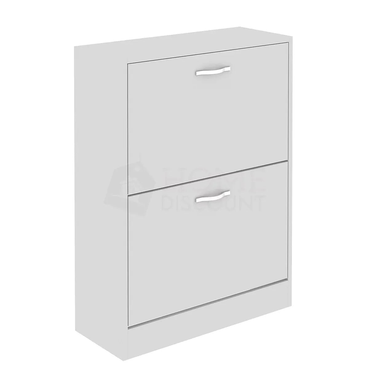 Vida Designs 2 Drawer Shoe Storage Cabinet White-Furniture Kingdom