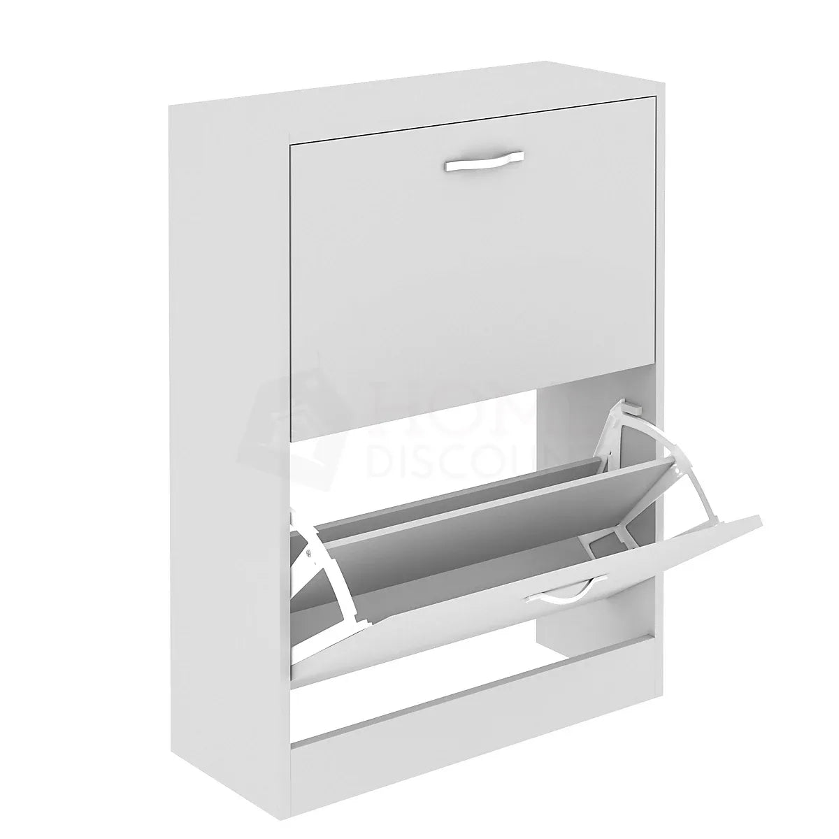 Vida Designs 2 Drawer Shoe Storage Cabinet White-Furniture Kingdom